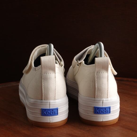 Keds Shoes Womens Size 7 Cream Mary Jane Canvas Platform Sneakers Casual Neutral - Picture 6 of 13